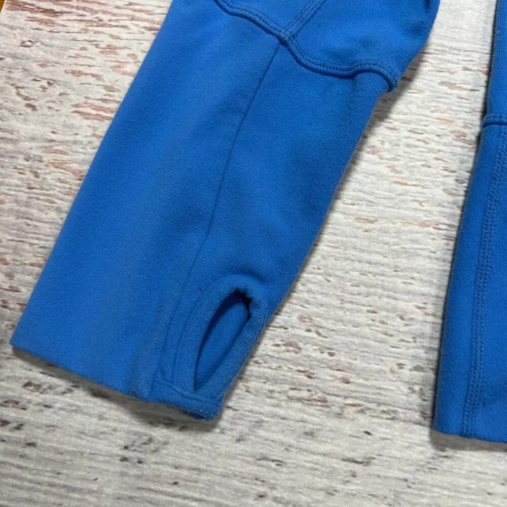 Lululemon In Stride Athletic Jacket Size 4 Blue Full Zip Workout Top Athletic
